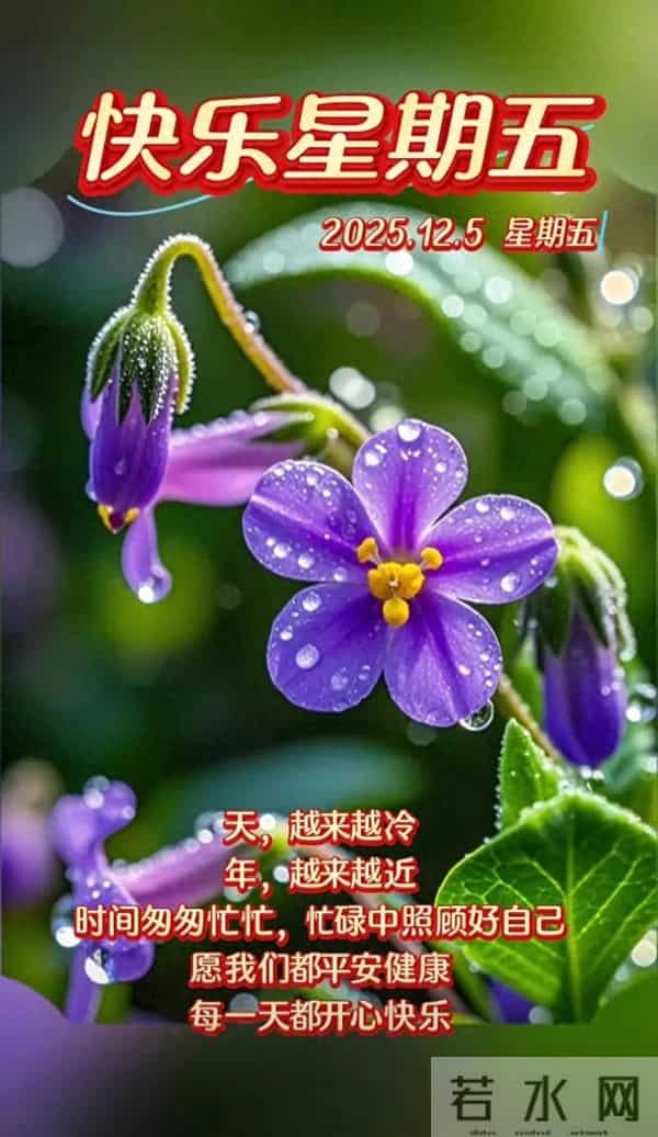 2025年12月5日周五早安 早上好温馨问候语 早安祝福精美图片