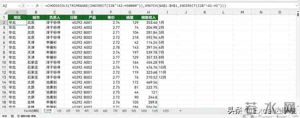 表头顺序不一致?掌握这个公式,即便是100个表合并,也轻松拿捏