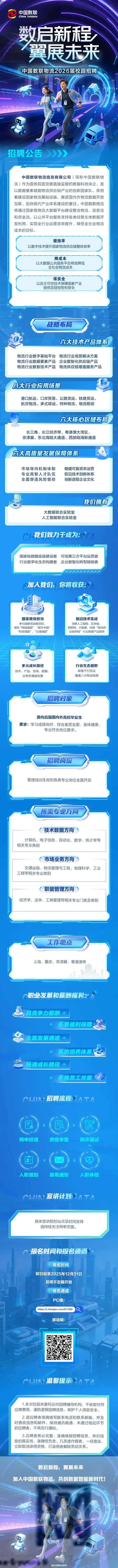【招聘】中国数联物流2026届校园招聘启动