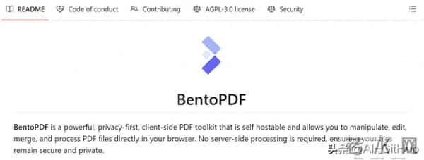 BentoPDF:开源免费的PDF全能工具箱,内置超 60 种实用处理功能!