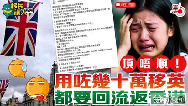 顶唔顺!移英港人花光几十万终回流