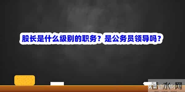 别拿股长不当领导，在基层妥妥地属于实力阶层