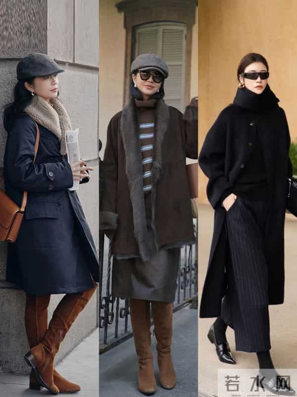 “驼色+黑色”时髦感满分，高级又松弛，照着穿美翻