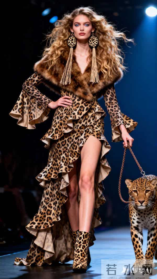 超高清画质，真实人物写真，绝色美女模特，金棕色卷长发大波浪