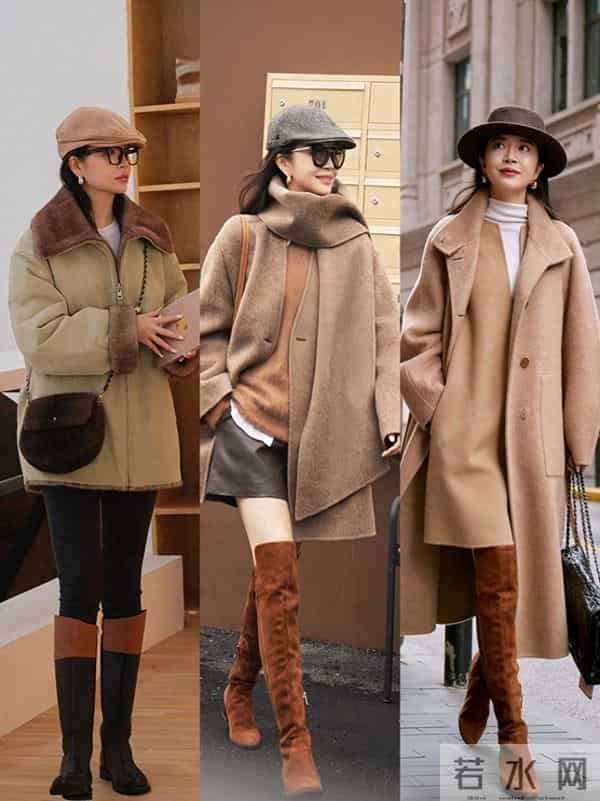 “驼色+黑色”时髦感满分，高级又松弛，照着穿美翻