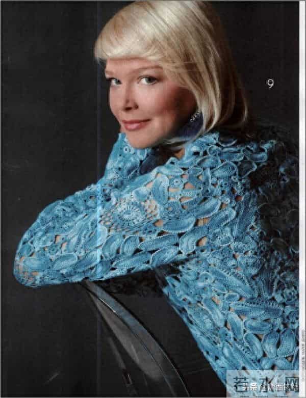 淡蓝色爱尔兰蕾丝套头衫，温柔显白，多季节穿不闲置