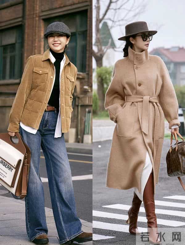 “驼色+黑色”时髦感满分，高级又松弛，照着穿美翻