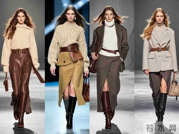 中长裙百搭不出错穿搭秘诀：3色+腰线，日常轻松穿出时髦高级感