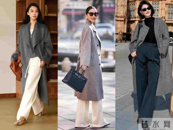 灰色大衣简单易学3个搭配技巧,好看时髦,冬季这样穿回头率超高
