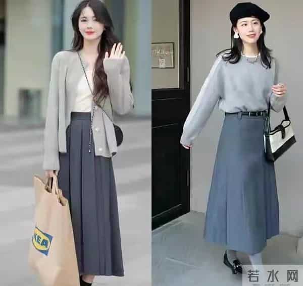 今年流行“穿裙不穿裤”，这几条气质半身裙，穿出时髦高级感