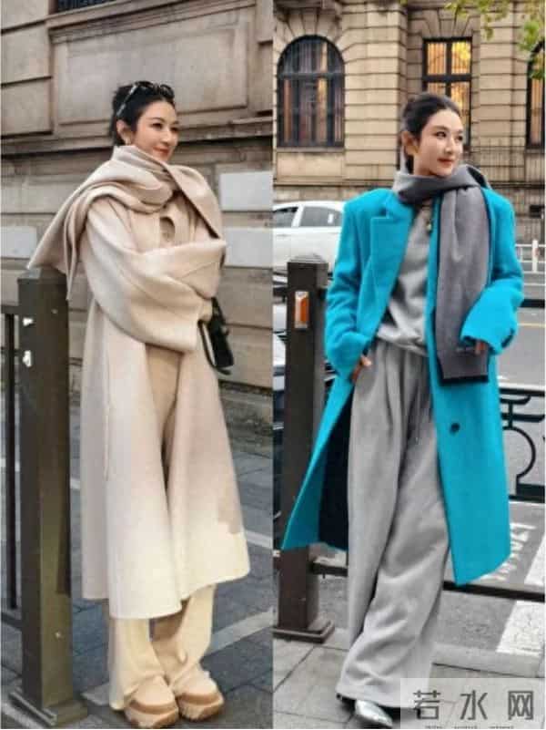 看了薇娅大衣新穿法，我悟了：搭配阔腿裤、裙子，高级感拉满