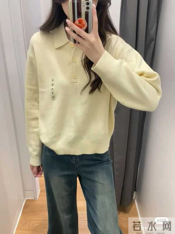 优衣库新品黄色毛衣也太显白了！