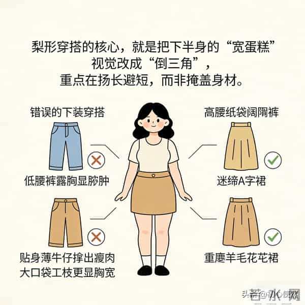 梨形穿牛仔裤必卡腿？7个穿搭技巧让胯部不抢镜