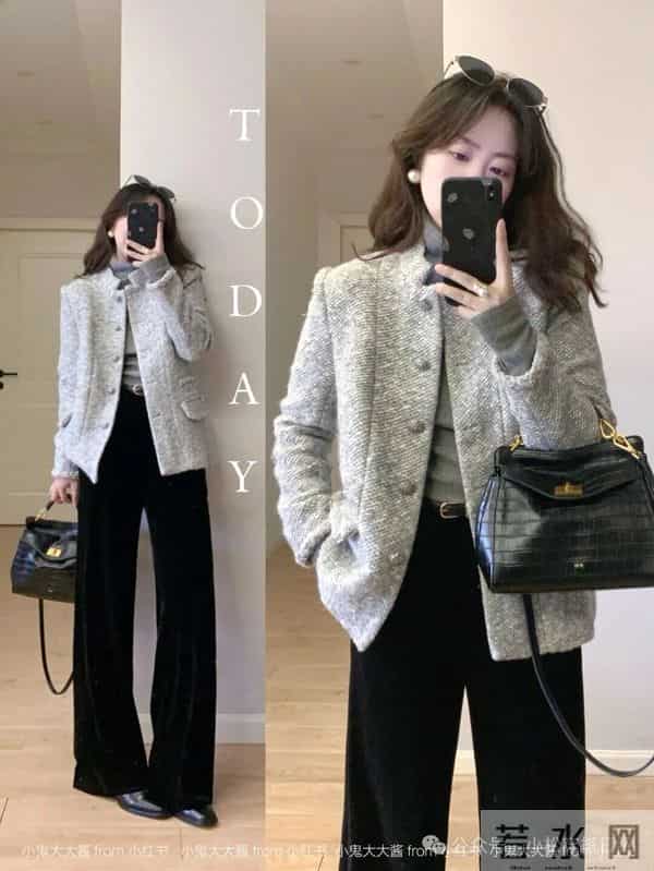 小领导的秋冬通勤穿搭｜小香风+丝绒裤 高级又气质～