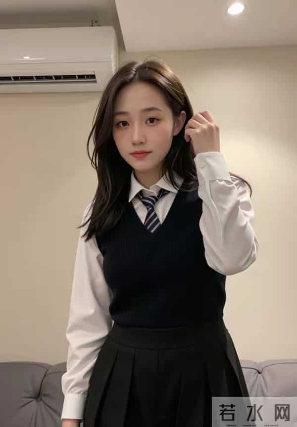 铅笔风范:黑背心白衬衫条纹领带,学院风制服帅气来袭!