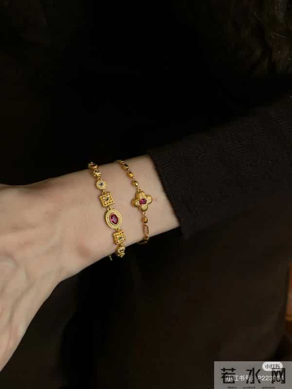 古董黄金手链分享 唯爱复古