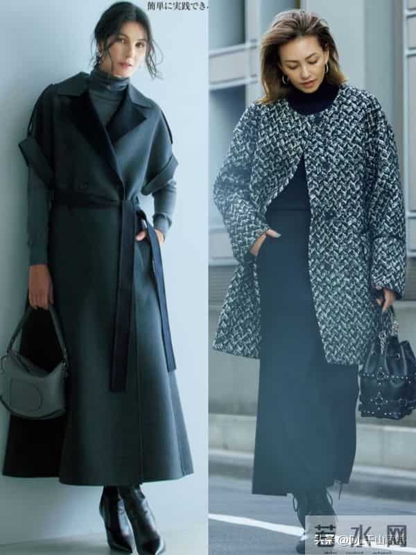 日杂时尚女人秋冬季大衣穿搭分享
