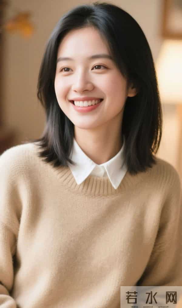 简约的棕色毛衣