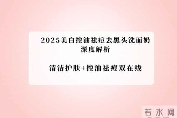 2025美白控油祛痘去黑头洗面奶深度解析：清洁护肤+控油祛痘双在线