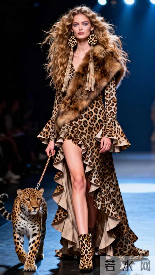 超高清画质，真实人物写真，绝色美女模特，金棕色卷长发大波浪