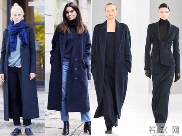 冬季穿藏蓝色真高级，这4组搭配公式好看又显贵，日常穿超显质感