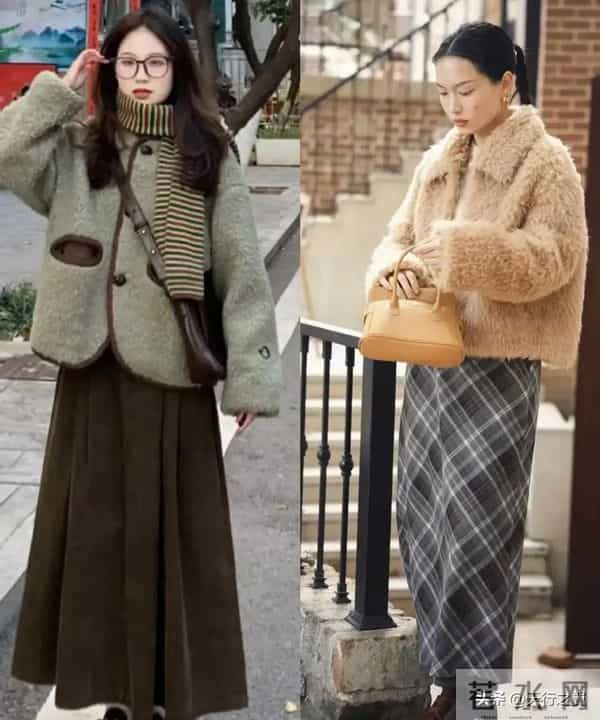 “短外套+裙子”=今年冬天的王炸组合，这样穿高级又洋气，美爆了