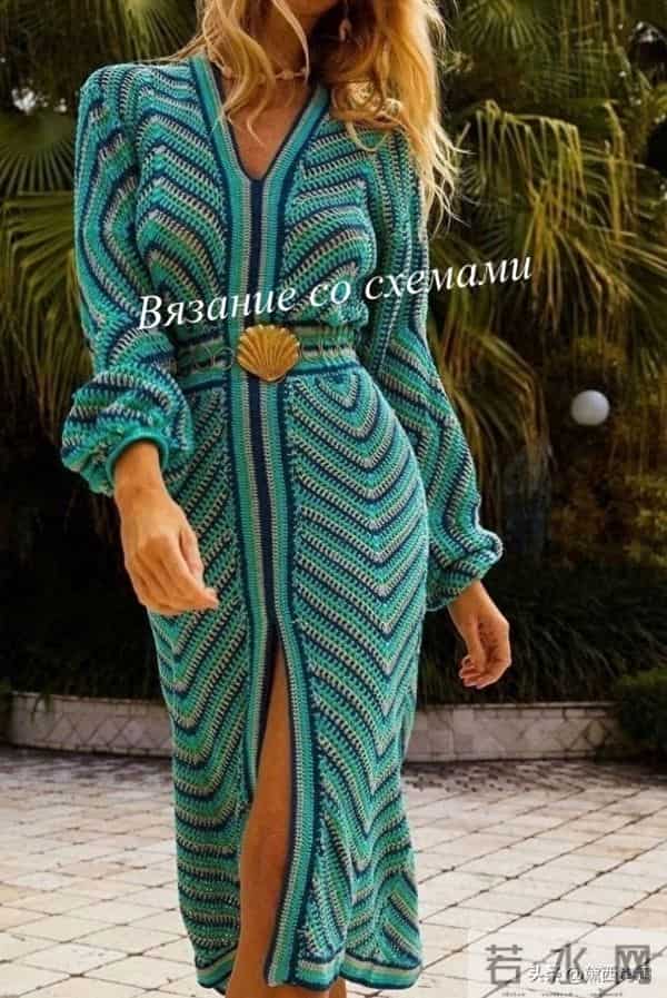 自带高定质感钩针连衣裙：能当裙能当衫，收腰遮肉，度假拍照绝了