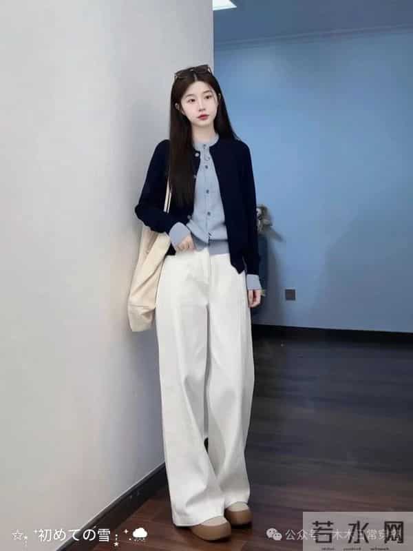 撞色假两件真的好看惨了！妥妥的气质女神～