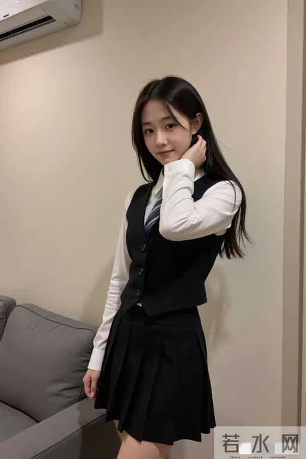 铅笔风范:黑背心白衬衫条纹领带,学院风制服帅气来袭!