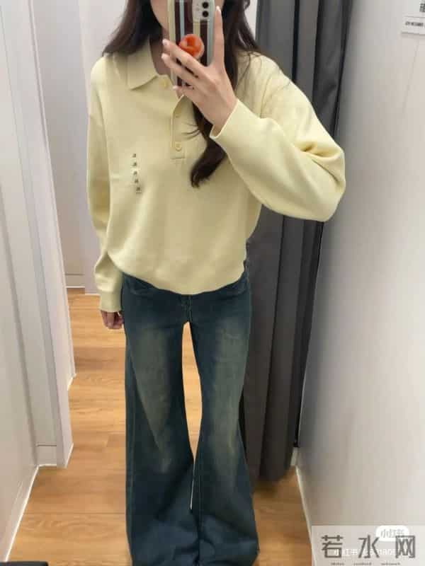 优衣库新品黄色毛衣也太显白了！