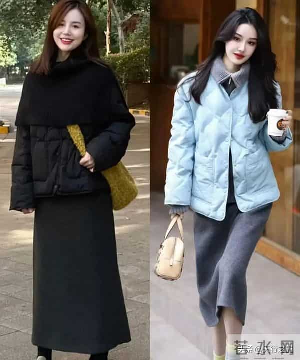 “短外套+裙子”=今年冬天的王炸组合，这样穿高级又洋气，美爆了