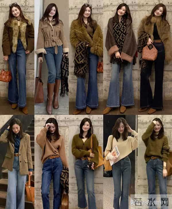 过时的喇叭裤今年又火了，这样搭显腿长还有复古港风范儿