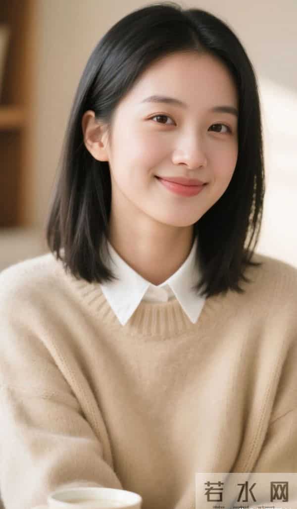 简约的棕色毛衣