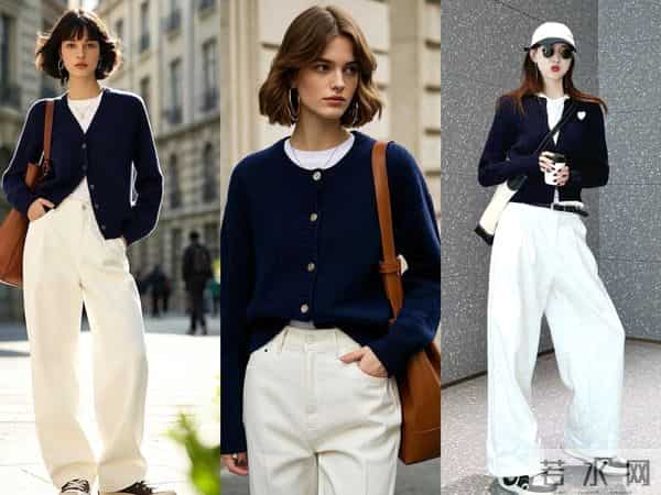 冬季穿藏蓝色真高级，这4组搭配公式好看又显贵，日常穿超显质感