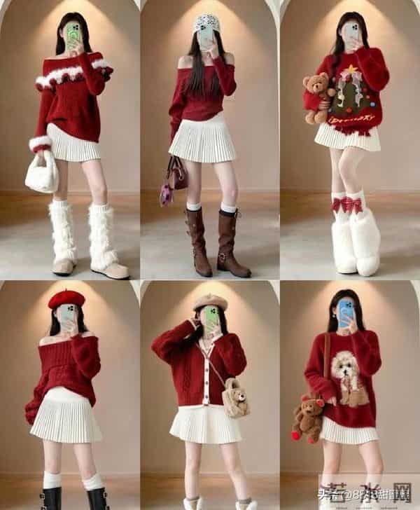 别急着买新衣，用衣柜基础款红绿白，轻松搭出圣诞氛围