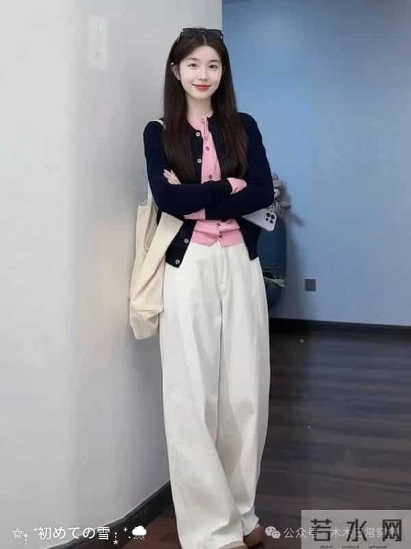 撞色假两件真的好看惨了！妥妥的气质女神～