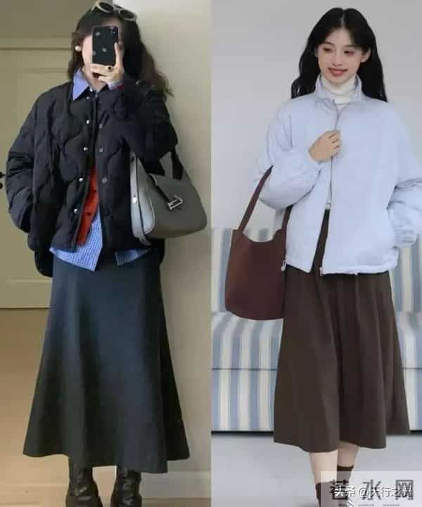 “短外套+裙子”=今年冬天的王炸组合，这样穿高级又洋气，美爆了