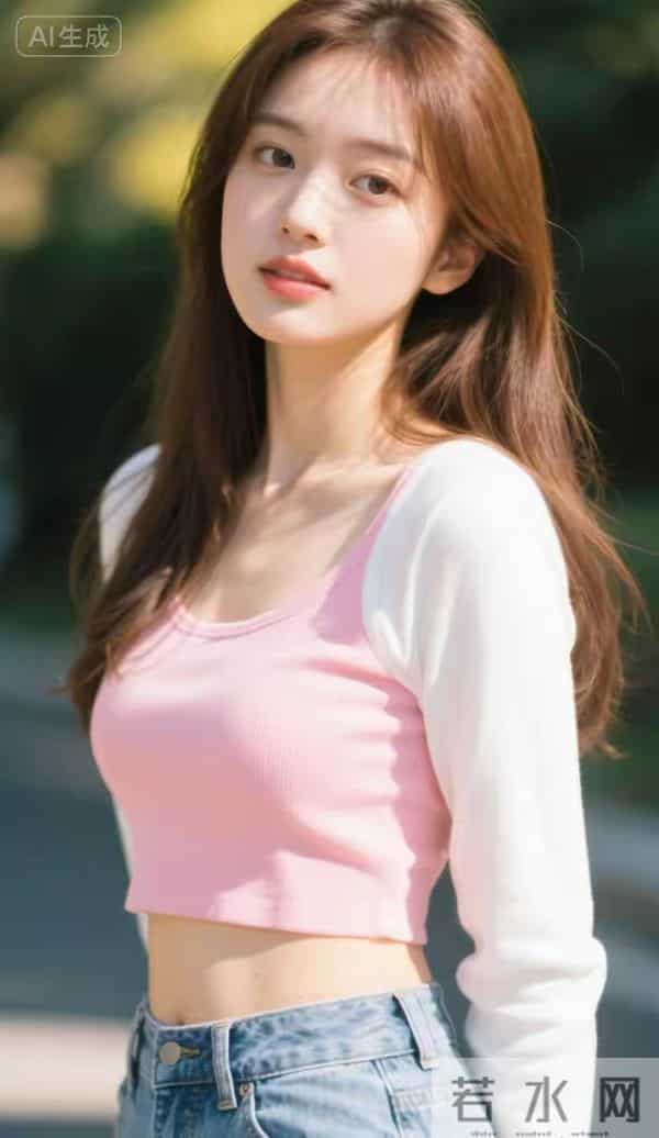 穿白衬衣与牛仔裤的魁力