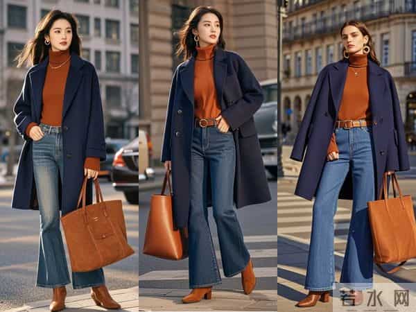 冬季穿藏蓝色真高级，这4组搭配公式好看又显贵，日常穿超显质感