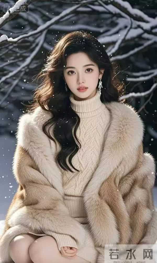 冬季穿搭 毛绒外套内搭连衣裙太美了