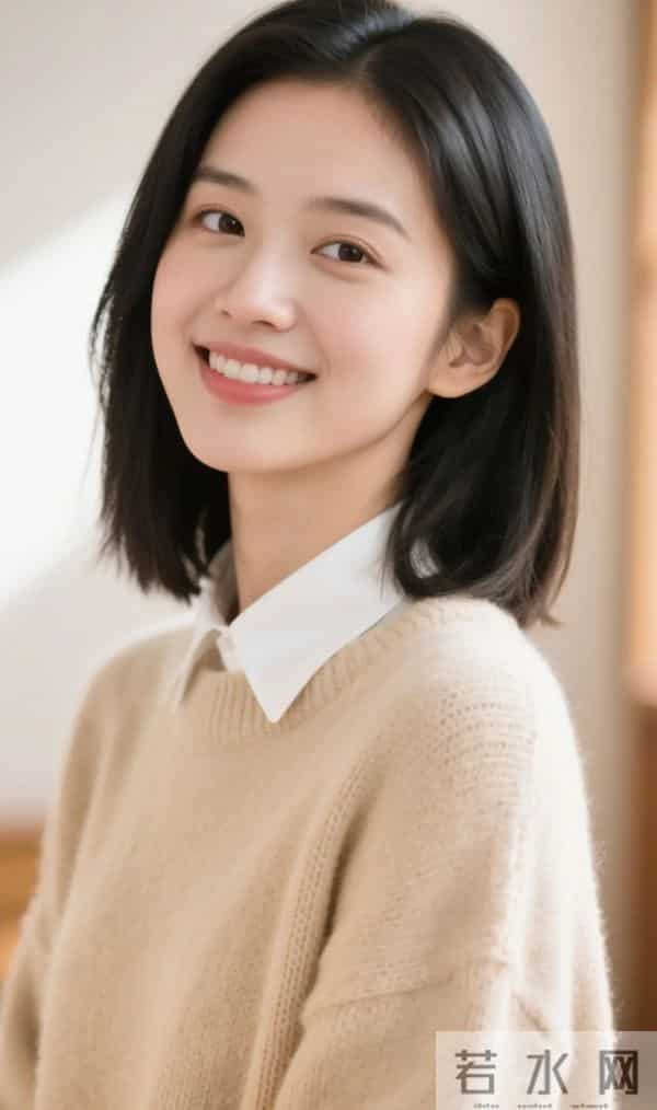 简约的棕色毛衣