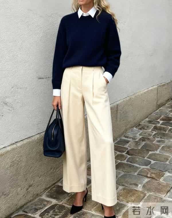 纯色毛衣买来不会搭?这 10 套 “简约高级公式”,照着穿就赢了