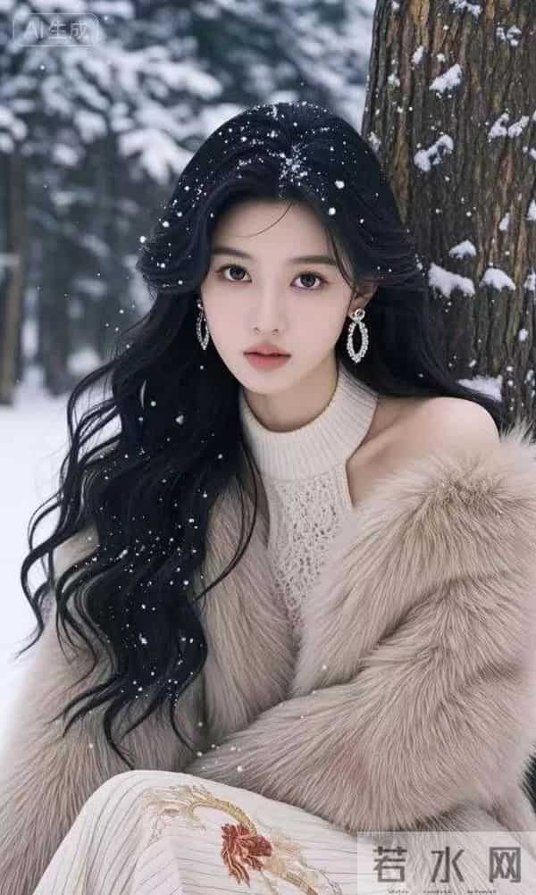 冬季穿搭 毛绒外套内搭连衣裙太美了