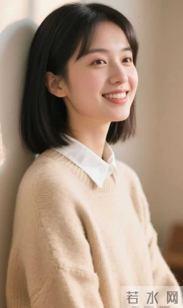 简约的棕色毛衣