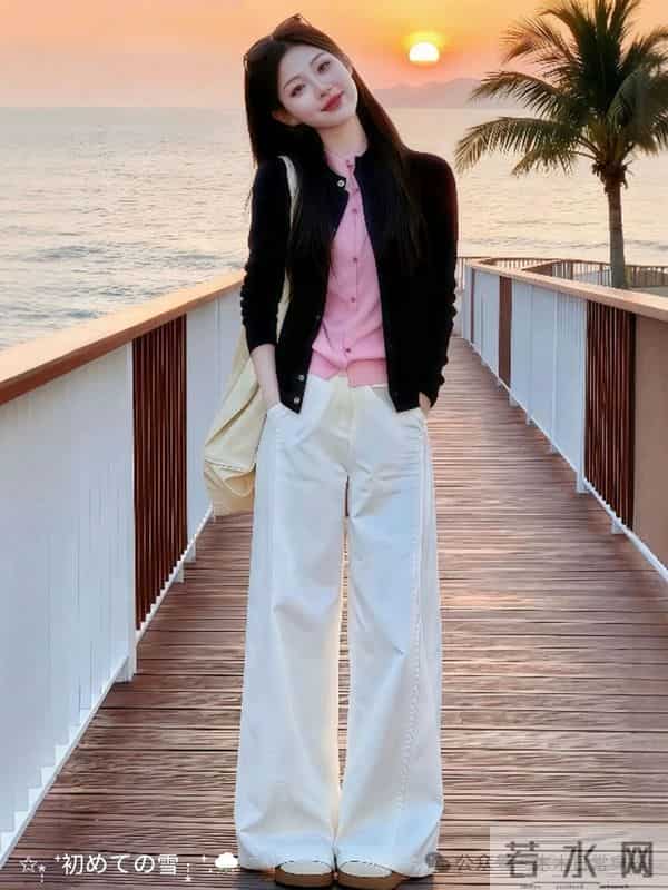 撞色假两件真的好看惨了！妥妥的气质女神～