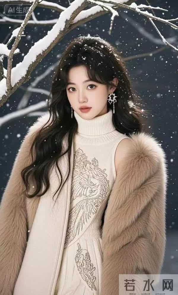 冬季穿搭 毛绒外套内搭连衣裙太美了