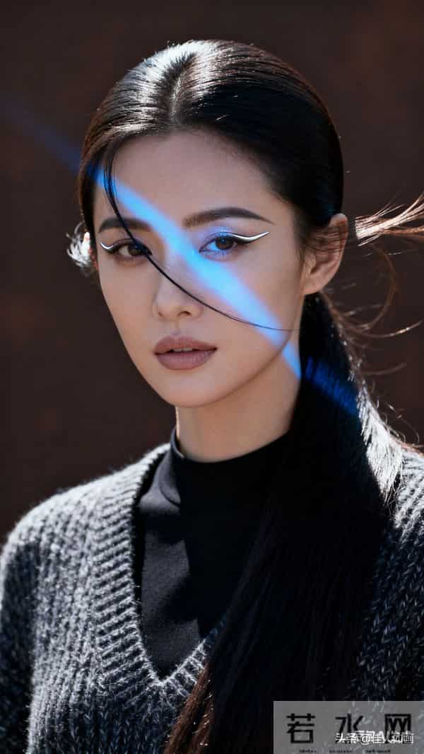 这蓝光衬得她也太绝了