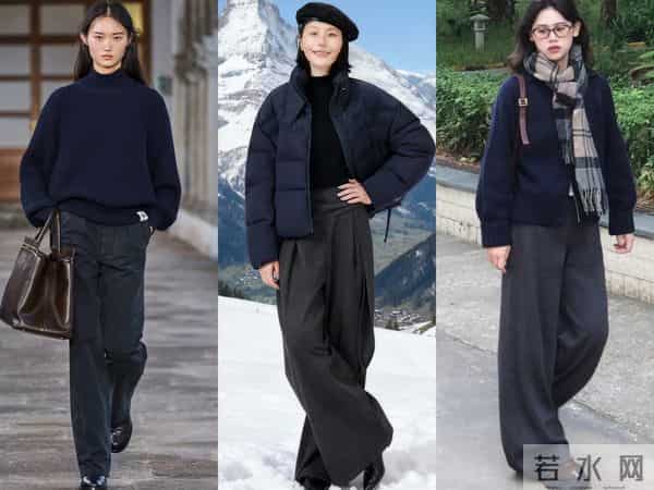 冬季穿藏蓝色真高级，这4组搭配公式好看又显贵，日常穿超显质感