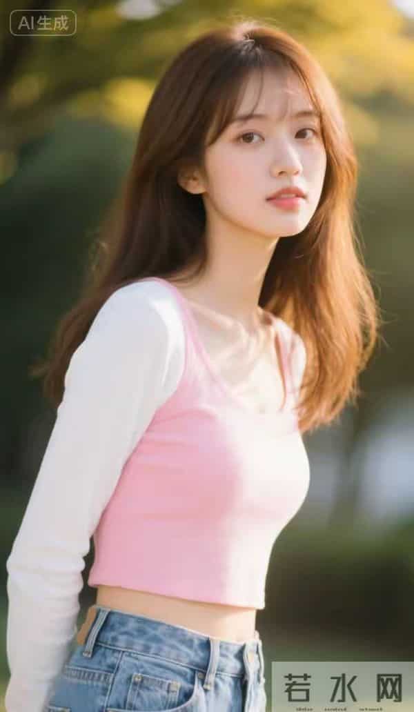 穿白衬衣与牛仔裤的魁力