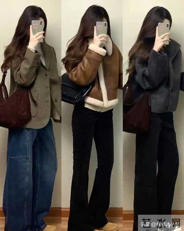 上宽下宽的穿法很时尚，展现风采又高级！